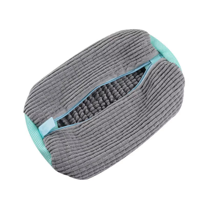 Durable Reusable Shoe Washing Bag for Sneakers - 1-2 Pieces, Yellow and Blue, Zippered, Washing Machine Safe, Protects Shoes During Laundry